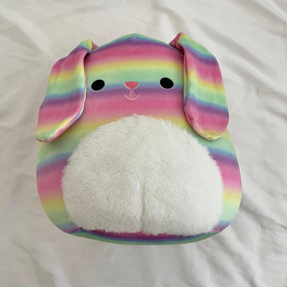 Original Squishmallows Danya the Rainbow Bunny Easter Plush 11 Inch NWT
